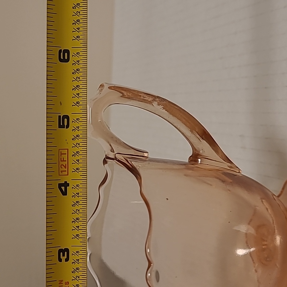 Vintage Pink Depression 2 Handled Glass - Picture 9 of 16